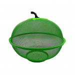 Vaisių krep&scaron;elis daržovių praustuvas Sunkaus metalo plono tinklelio ne&scaron;iojama rankena Daugiafunkcinis stalo maisto dangtis palapinės virtuvės reikmenys žalia