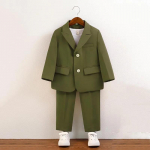 Berniukų kasdienis kostiumas žalias džentelmenas gimtadienio pasirodymas pianinu kostiumai vaikams mokyklinė uniforma &scaron;varkas rinkinys 140cm žalia