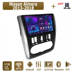 Android automobilinis radijas Nissan Almera 2013-2018 m. Multimedijos grotuvas Pagrindinis įrenginys Stereo GPS navigacija BT WIFI 1+16GB 1+16GB