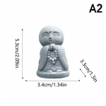 Budos statulos Mielas mažasis Džizo Budos skulptūros figūrėlės sodo papuo&scaron;alai Japonijos Budos Ksitigarbha akvariumo bonsai A2