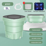 5L ne&scaron;iojama skalbimo ma&scaron;ina apatinis trikotažas su džiovintuvu kibiru Kojinės Drabužių skalbimo ma&scaron;ina Camping Sulankstoma mini skalbimo ma&scaron;ina buitinė technika EU rožinė