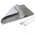 USB 5V elektrinis &scaron;ildymo padas mė&scaron;lungiui ir nugaros skausmui mal&scaron;inti, &scaron;ilumos padėklas su 59 colių kabeliu, mini &scaron;ildoma antklodė, 19,6 * 11,8 colio, pilka pilka spalva