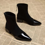 Moteri&scaron;ki stambūs vidutinio auk&scaron;tumo batai zom&scaron;iniai batai moterims smailianosiai tendencija žiema Naujas goti&scaron;kas vaik&scaron;čiojimas sniegas Chelsea Botas De Mujer 37