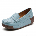 Natūralios odos moteri&scaron;ki laisvalaikio avalynė Laisvalaikio sportbačiai Moteri&scaron;ki Prabangūs Firminiai Slip-on Loafers Moteri&scaron;ki mink&scaron;ti mokasinai Zapatos De Mujer 37 balta