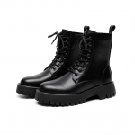 Mada 2024 Rudens Žiemos Nauji Odiniai Batai Vyrams Juodi Batai Platforminiai Mados Batai Derantys Vyri&scaron;ki Mados Batai Zapatos Para Hombres 44 juoda