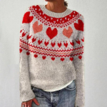 Moteri&scaron;kas didelio dydžio megztinis su apvalia kakle spalva blokuojantis laisvas mados megztinis megztinis megztinis S