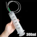 500/300/100ml Large Capacity Syringes Reusable Needle Barrel Oil Pump With 1m Hose For Pet Feeding Measuring Pump Vacuum Syringe