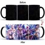 Seksualus deivės kavos puodelis BSKT-062 Spalvą keičiantis puodelis Anime Kawaii puodelis Sublimacinis puodelis Spalvos pakitimo puodeliai Gėrimų puodeliai Individualūs 350ml