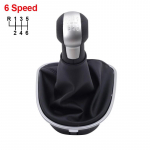 Automobilio pavarų perjungimo rankenėlė su odine bagažine Seat Leon MK2 1P (2005&ndash;2012 m) Altea XL (2004&ndash;2012 m) Toledo MK3 (2004&ndash;2009 m)