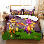 Naujas Spyro reignited trilogy patalynės komplektas Viengulis Dvivietis Pilnas Karalienės Karali&scaron;ko dydžio lovos komplektas Suaugusių Vaikų Miegamasis Antklodės užvalkalų rinkiniai Anime Gme AU Single 140x210cm