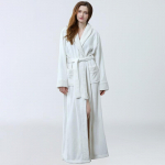 Moterims mink&scaron;tas chalatas ruduo žiema naujiena moteri&scaron;ki pižama patogūs naktiniai moteri&scaron;kas naktinis ilgas storas yukata flanelė M balta