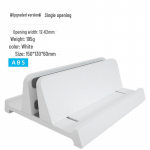 3-in-1 Aliuminio Vertikalus Stovas Ne&scaron;iojamam kompiuteriui, Plan&scaron;etiniam kompiuteriui ir Telefonui Laikyti ABS Model balta