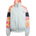 Adidas Stella McCartney Sportinis Džemperis Retro Sportinis Laisvo Kirpimo Dvigubas Užtrauktukas Pilnas Užtrauktukas Apykaklė Striukė Moteri&scaron;kos Striukės Sidabrinė IX1703 S
