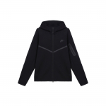 Nike Sportswear Tech Fleece Windrunner su gobtuvu Vienspalvis Patogus Madingas Striukė Vyri&scaron;ka Striukė Juoda HV0950-010 XL black