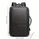 Didelės talpos verslo kuprinė vyrams - Madinga daugiafunkcinė ne&scaron;iojamojo kompiuterio saugykla, reguliuojami dirželiai, atspari vandeniui ir dėmėms, ideali juoda