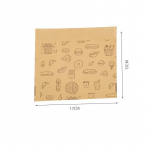 50 VNT Vienkartiniai Kraft Popieriaus Riebalams Atsparūs Popieriniai Mai&scaron;eliai Maisto Pakavimo Mai&scaron;elis Barbecue Burito Blynai Blynai Mėsos Bandelės Užkandžių Mai&scaron;elis 17x15cm