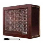 Medinė taupyklė Vaikų dovana Pinigų taupymo i&scaron;&scaron;ūkio dėžutė Grynųjų pinigų taupyklė su skaitliuku B