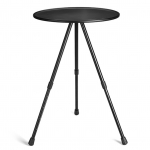 Apvalus sulankstomas stalas, juodas, itin lengvas, pakeliamas, aliuminio lydinio, sulankstomas kempingo stalas, skirtas naudoti lauke juoda