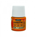 Peinture - P&eacute;b&eacute;o - Ceramic - Jaune orange - 45ml - Brillance &eacute;lev&eacute;e