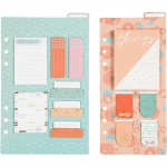 Set de m&eacute;mos et marque-pages - Pastel