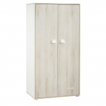 Armoire b&eacute;b&eacute; Smile - H&ecirc;tre - 2 portes - 168x85x57cm - Babyprice smėlis
