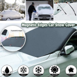 Automobilio apsauginė nuo sniego / &scaron;alčio magnetinis skėtis nuo saulės su padengtu sidabriniu audiniu priekiniam priekiniam stiklui 210*125*145cm