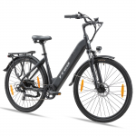 TTGO HZ-28ST elektrinis dviratis suaugusiems, 28 colių, miesto dviratis su 250 W varikliu, 36 V, 20 Ah baterija juoda