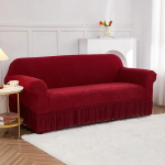 1 vnt. storas katjoninis sofos užvalkalas, neslystantis, apimantis visą, apsauga nuo dulkių, vienvietis, dvivietis, trivietis, elastingas, apimantis visą, apsauga nuo dulkių 4-Seater-230-300cm