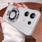 Automobilio magnetinis laikiklis skirtas Xiaomi Mi 13T 12 13 Lite 12T 11T POCO F6 F5 M6 F3 M4 M3 X6 X5 X4 X3 Pro C65 C61 skaidrus dangtelis POCO F6 Pro 5G violetinė