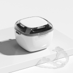 Dantų protezų vonelė, Valymo dėžutė laikikliams, Sandari dėžutė dantų protezams, Burnos apsauga, Naktinė apsauga ir Laikiklis balta