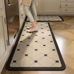 Luxurious Non-Slip, Dirt-Resistant Kitchen Mat: Absorbs Water & Oil, Easy-Care Diatom Mud Long Mat. 50x80+50x150cm (3.5mm Diatom Mud)