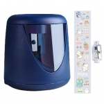 Ne&scaron;iojamas ra&scaron;iklio drožtuvas Prakti&scaron;kas drožlių dėžės dizainas Lengvas pie&scaron;tukų drožtuvas Automatinis elektrinis pie&scaron;tukų drožtuvas Dovanų automatinis ra&scaron;iklio drožtuvas mėlyna