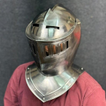 Viduramžių &Scaron;almas Riteris Kryžiuotis LARP 2 Atlenkiamas Veido &Scaron;almas &Scaron;arvai Cosplay, Kostiumo &Scaron;almas Geriausia Dovana Mylimam Žmogui