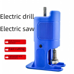 Ne&scaron;iojamas daugiafunkcis elektrinis pjūklas: Konvertuoti grąžtą į stūmoklinį medžio apdirbimo įrankį Black - Drill to Saw Head + 3 Blades