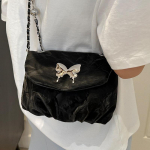 Populiarūs krep&scaron;iai moterims, rankinės per petį, auk&scaron;tos kokybės tekstūra, ni&scaron;inė mada, grandinė, vieno peties, klostuota balno formos rankinė moterims