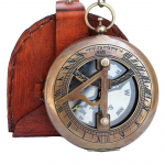 Žalvarinis saulės laikrodis Atidaromas paspaudimu Steampunk aksesuaras Unikali dovana vyrams Gražus rankų darbo Saulės laikrodžio laikrodis Saulės laikrodis Steampunk laikrodis jam Dekoras