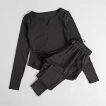 2024 Moteri&scaron;kas Greitai Džiūstantis Jogos Kostiumas: Rudens/Žiemos Aktyvi apranga bėgiojimui, pilatesui ir fitnesui S