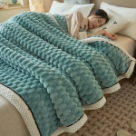 Dvisluoksnis storas aksominis pledas - Lovai, Sofai ir Užtiesalas 180x200cm Double Blanket (2.8 lbs)