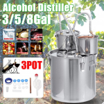 12/20/30L Namų distiliatorius Alambikas Moonshine Alkoholis 3 puodų distiliatorius Nerūdijantis plienas Varis Pasidaryk pats Alaus gamybos Vandens Vyno Eterinio aliejaus Alaus gamybos rinkinys 12L