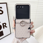 Vientisos spalvos odinis plonas 3 dalių sulankstomas dėklas Motorola Razr 60 50 Ultra 50S 40 Ultra kietas PC smūgiams atsparus žiedo laikiklis telefono dangtelis Motorola Razr 60