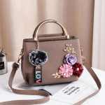 3D Gėlių Dekoras Rankinė Eleganti&scaron;ka Mini Kryžiuota Rankinė Moterų Mados Rankinė per Petį Gatvės Tendencijos Pirkinių Krep&scaron;ys Piniginė 18x17x11cm