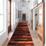 1 vnt. Vintažinis medžio ra&scaron;to grindų kilimėlis Modernus virtuvės poliesterio kilimas Neslystantis Spalvingas vidaus kilimas, Namų vonios kambario miegamojo svetainės dekorui 40*60cm