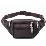 Vyri&scaron;kas odinis / drobinis liemens krep&scaron;ys su daugybe ki&scaron;enių laikymo &bdquo;Fanny Pack&ldquo; krep&scaron;ys one size juoda