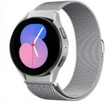 Be tarpų, skirta Samsung Galaxy Watch 6/4/5/5 pro 44mm 40mm 20mm Milanese Loop apyrankė Galaxy Watch 4-6 klasikinė 43mm 47mm apyrankė Galaxy 6 40mm 44mm sidabras