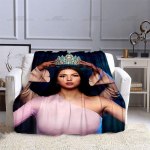 Madinga EVA karalienė plona antklodė grožio meno ra&scaron;tų 3D spausdinimo antklodė flanelinė ne&scaron;iojama namų kelionių biuro antklodė 75x90cm