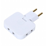 Eu ki&scaron;tukas 1 3 prailginimo elektros lizdas 180&deg; besisukantis kintamosios srovės adapterio lizdas balta