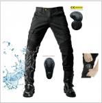 VOLERO+ Green Neper&scaron;lampami motociklų džinsai + Motociklo Kelnės Multi Bag Darbo Drabužiai Lenktynių Anti Drop Kelnės vyrams ir Moterims 4XL juoda