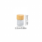 1 vnt skaidraus stiklo buteliai su bambukiniu mediniu dangteliu Tu&scaron;ti prieskonių buteliai Užsandarinti reagentų buteliai Pasidaryk pats amatai Dekoracija Tu&scaron;čias mažas stiklainis 5ML