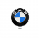 1 vnt. 74/82 mm automobilio priekinio variklio dangčio ženkliukas galinio bagažo dangčio lipdukas emblema automobilio priedai BMW E39 E46 E90 E36 E60 E34 E30 F30 X1 X3 X5 X6 X7 E92 82MM