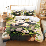 Panda Antklodės Užvalkalų Rinkinys Antklodės Lovos Patalynės Rinkiniai 3D Vaikų Lovos Patalynės Rinkinys Viengulio Dydžio Karali&scaron;ko 135X200cm